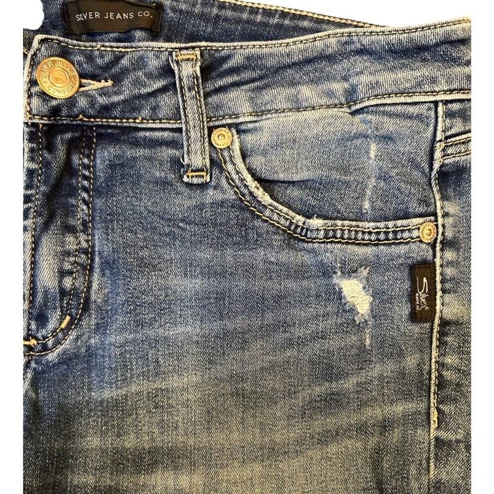 Silver Elyse Bootcut Jeans Curvy Fit Mid Rise Slim Women's Size W29 L31 - Picture 8 of 12